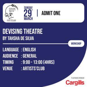 Workshop: Devising Theatre by Tahsha De Silva